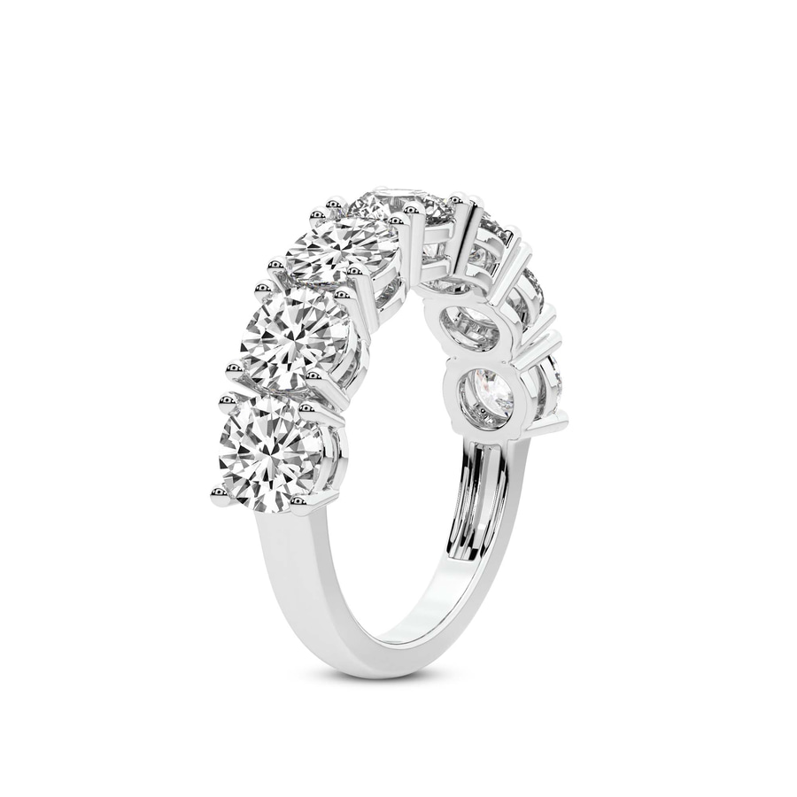 10kt White Gold Adela Round Lab Diamond Anniversary Band (1 Ct. Tw.) left