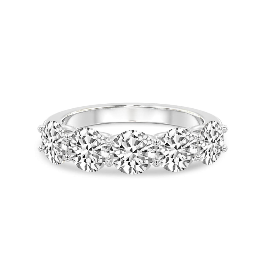 14kt White Gold Camille Round Lab Diamond Anniversary Band (3 Ct. Tw.) front image