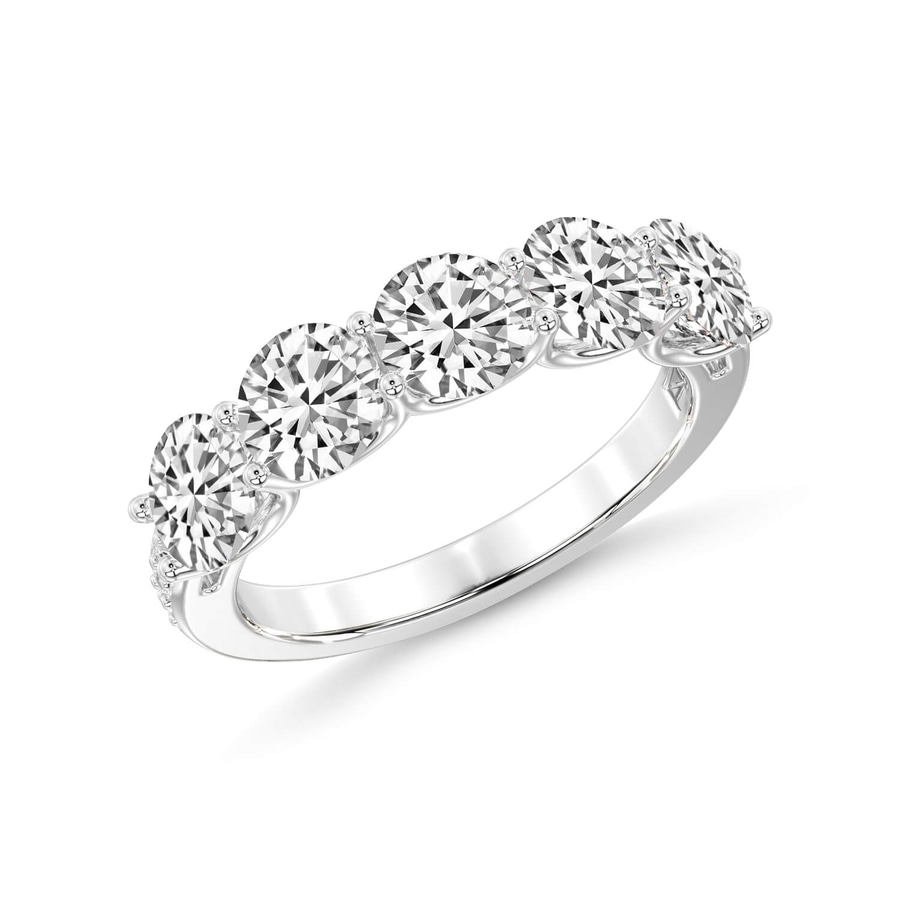 14kt White Gold Camille Round Lab Diamond Anniversary Band (3 Ct. Tw.) right