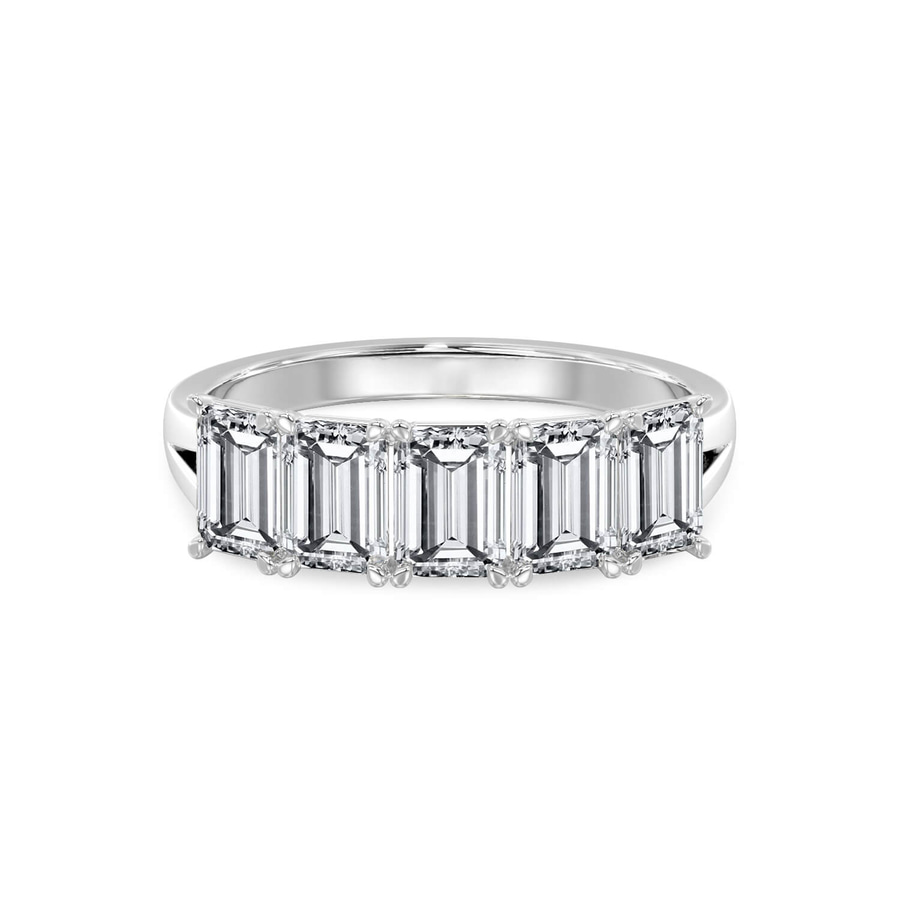 9ct White Gold Thalia Emerald Lab Diamond Anniversary Band (1/2 Ct. Tw.) front image