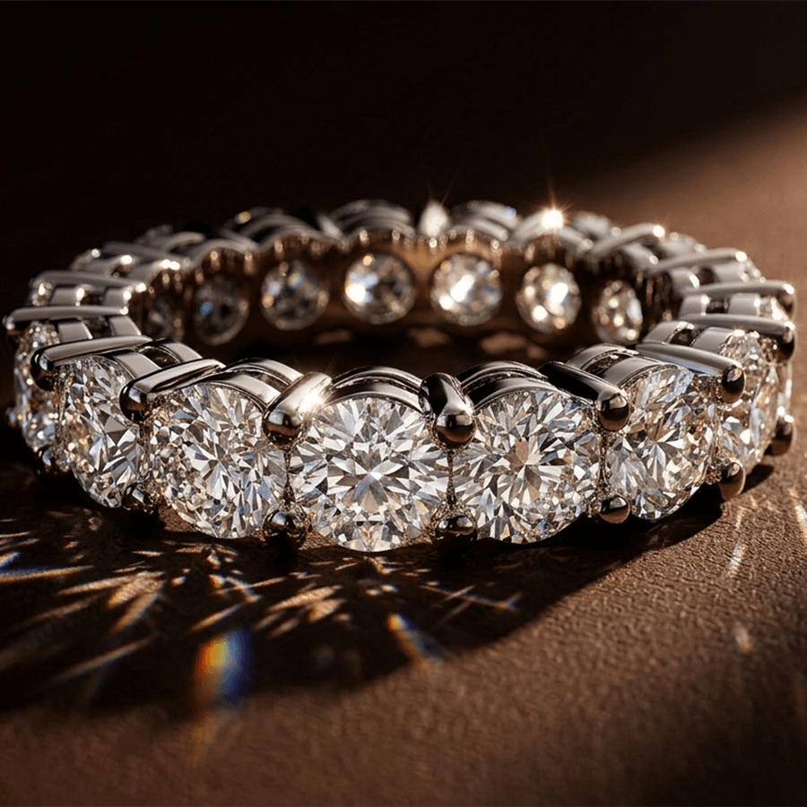 10kt White Gold Elysia Round Lab Diamond Eternity Ring (1 Ct. Tw.) color product image two