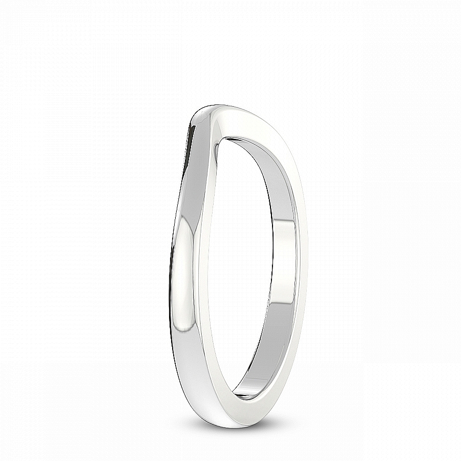10kt White Gold Hera Petite Wedding Band left