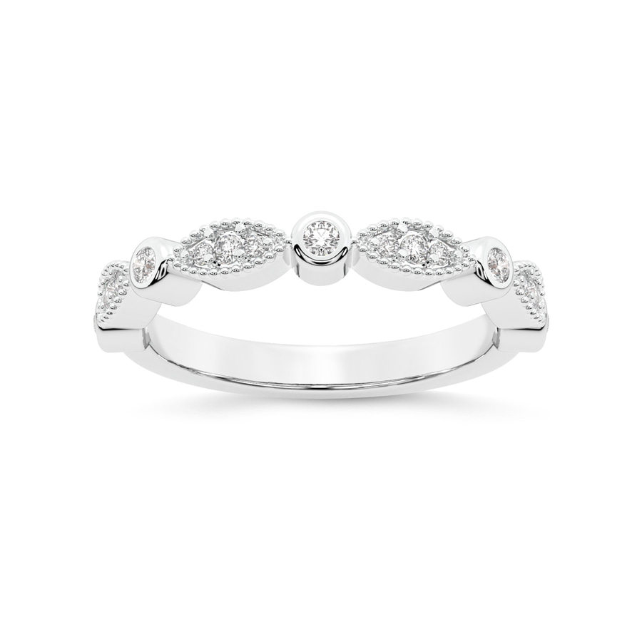 14kt White Gold Rosa Wedding Band (1/6 Ct. Tw.) front image