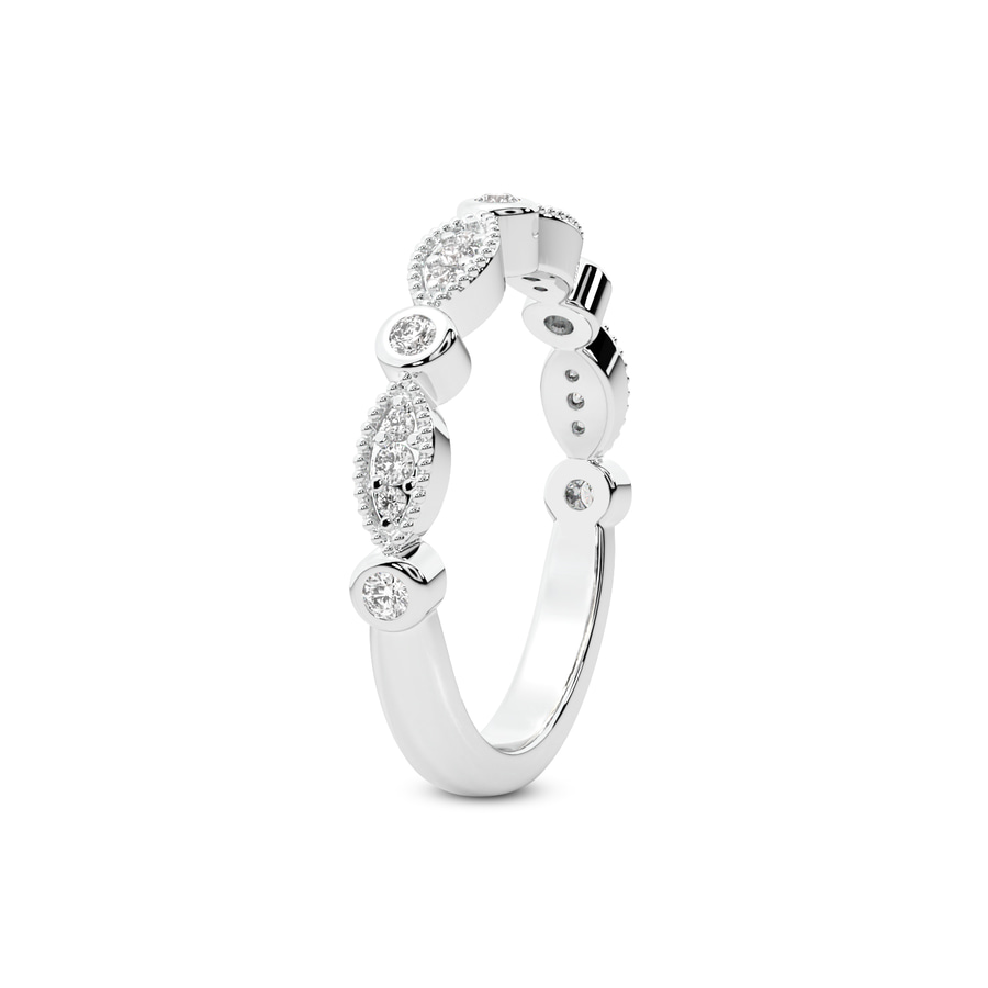 14kt White Gold Rosa Wedding Band (1/6 Ct. Tw.) left