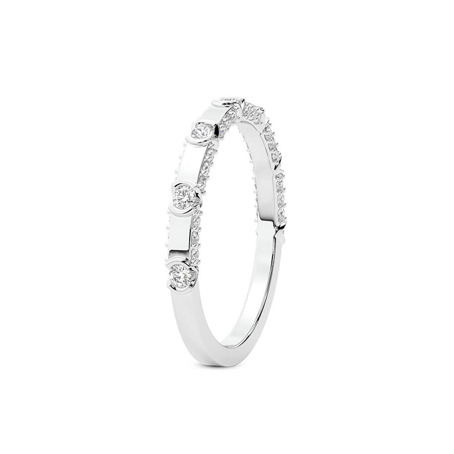 18kt White Gold Solne Wedding Band (3/8 Ct. Tw.) left
