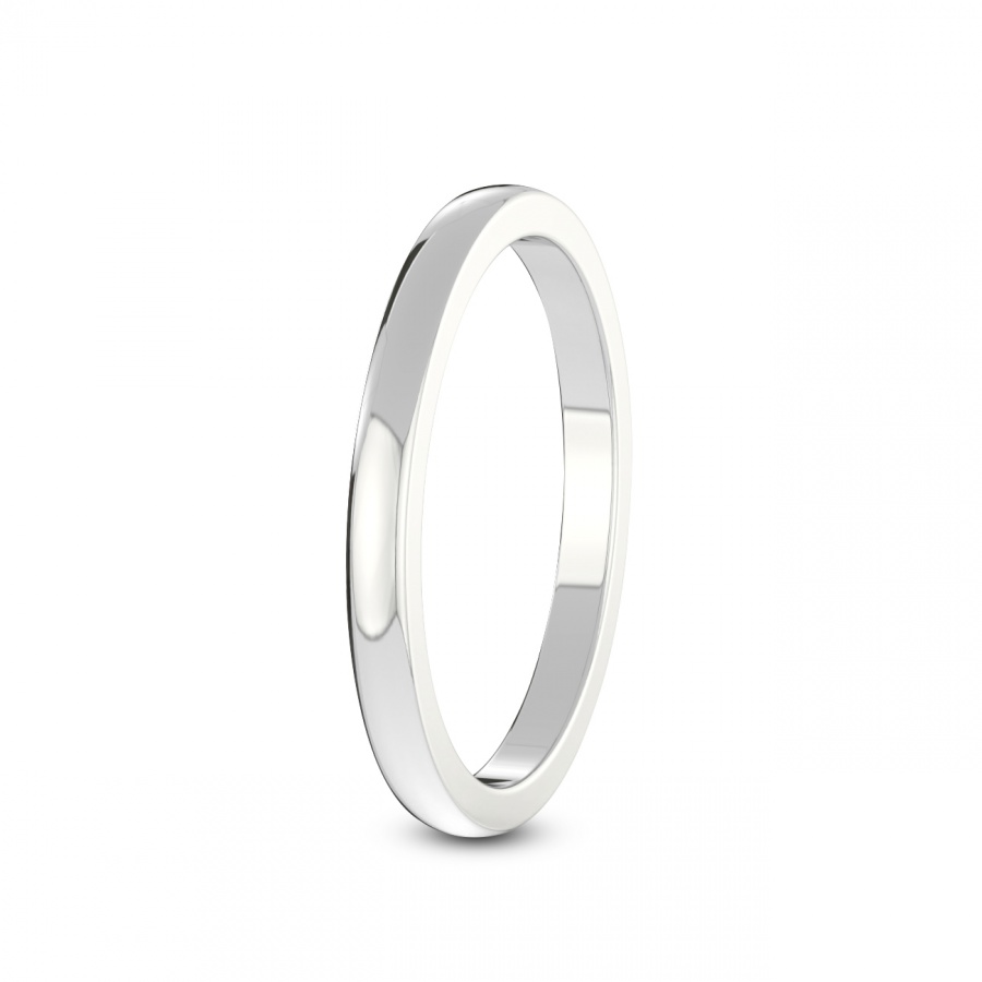 10kt White Gold Lia Classic Wedding Band left