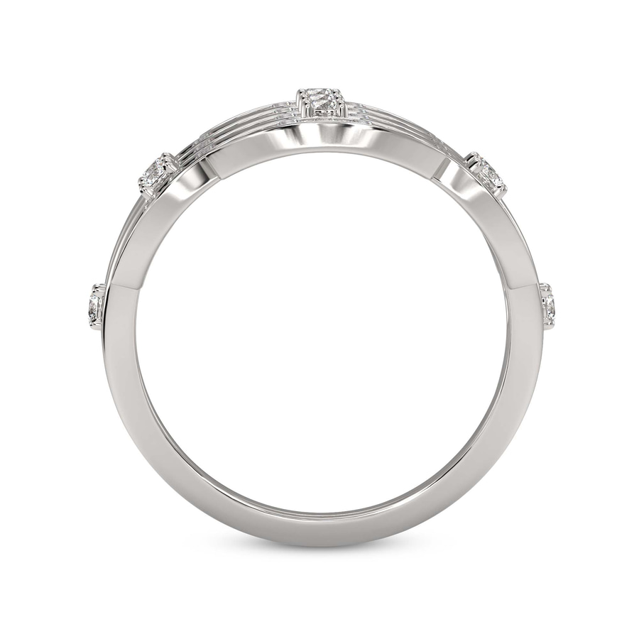 14kt White Gold Intertwined Cocktail Ring (3/4 Ct. Tw.) left