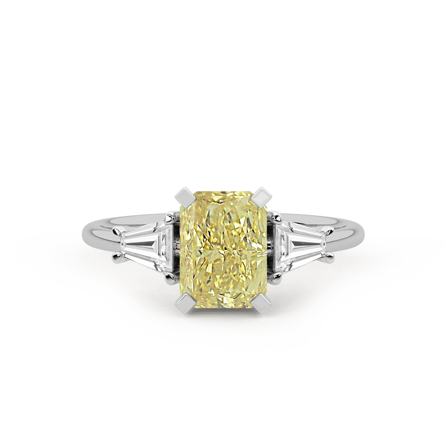 14kt White Gold A Summer's Day Colored Lab Diamond Ring (4 Ct. Tw.) side right image one