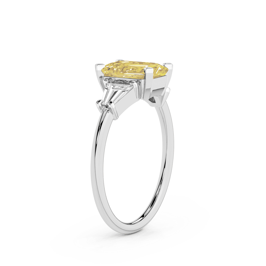 14kt White Gold A Summer's Day Colored Lab Diamond Ring (4 Ct. Tw.) standing product image one