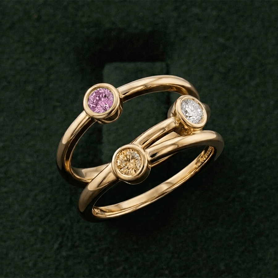 10kt White Gold Shooting Stars Colored Lab Diamond Ring (2 Ct. Tw.) color product image two