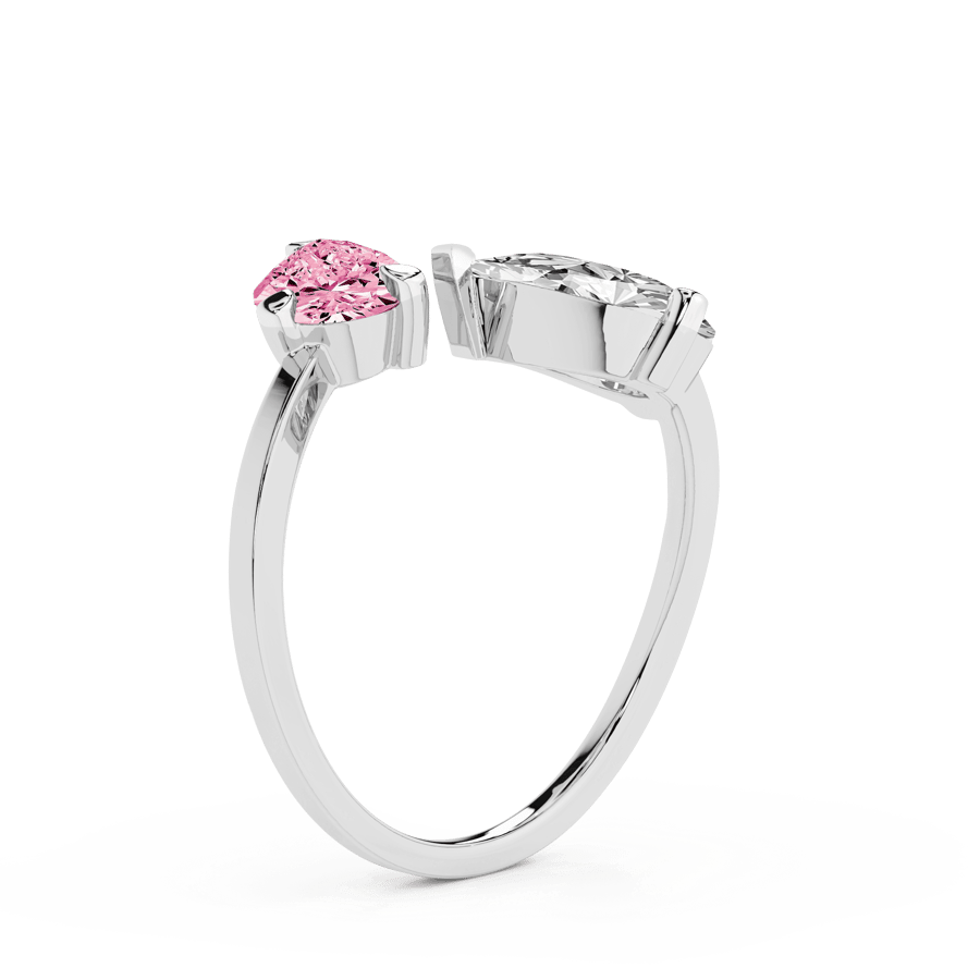 10kt White Gold Break of Dawn Colored Lab Diamond Ring (2 Ct. Tw.) right