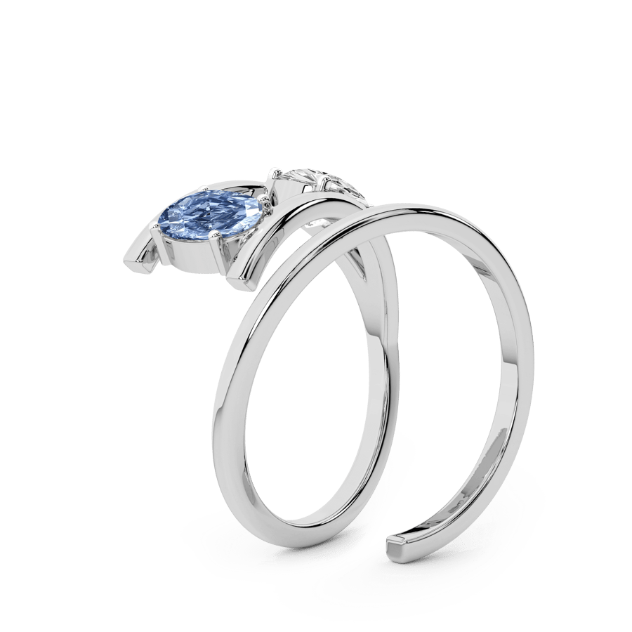 10kt White Gold Before the Rainbow Colored Lab Diamond Ring (1 Ct. Tw.) right