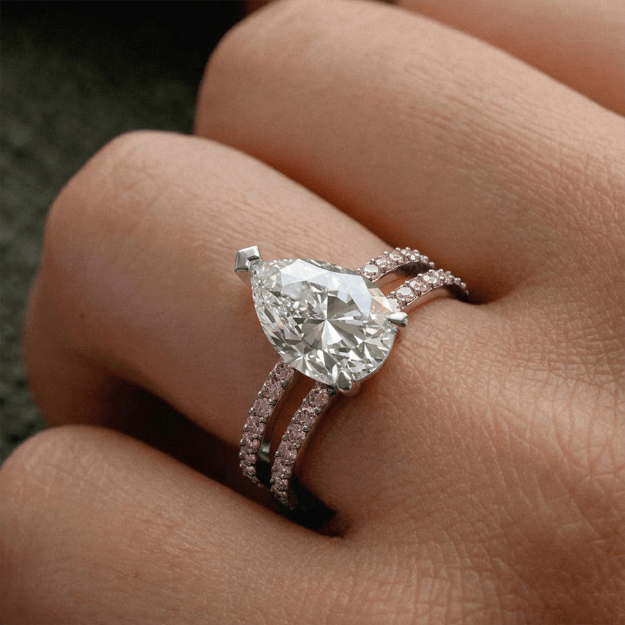 10kt White Gold Aurora Colored Lab Diamond Ring (3 Ct. Tw.) model