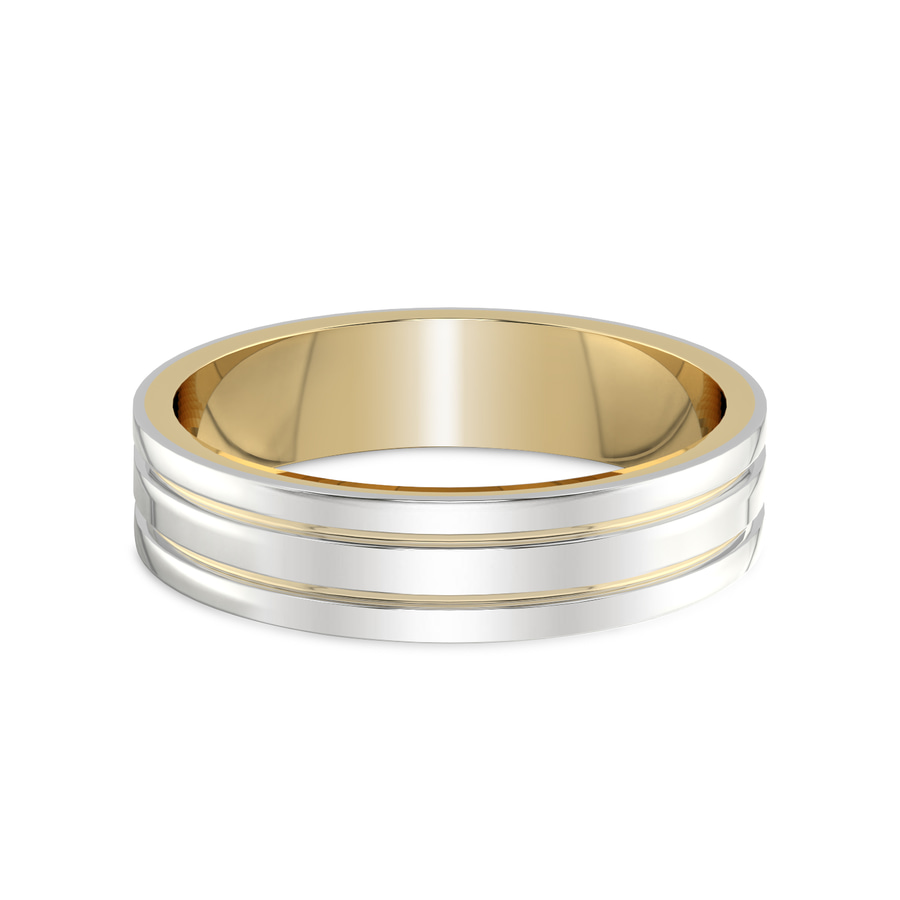 10ct Yellow Gold Passion Blend Men's Band front image