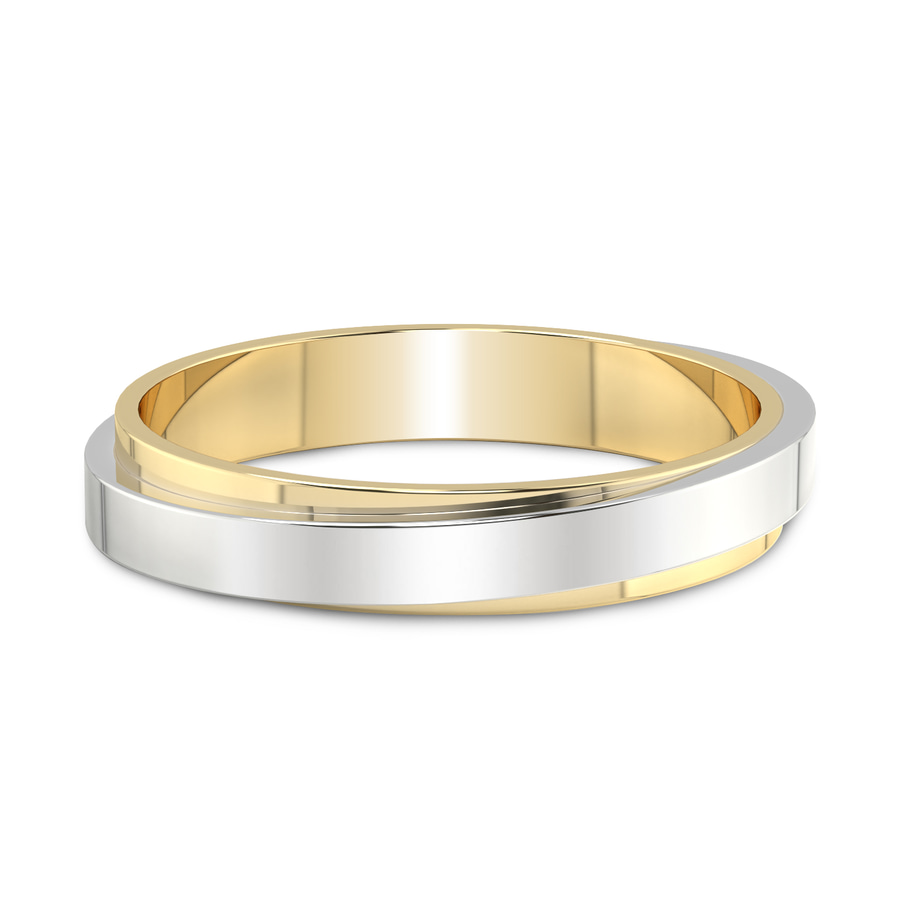 14ct Yellow Gold Infinite Layer Men's Band front image
