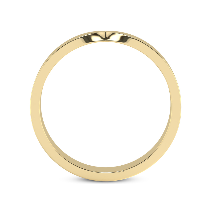 18ct Yellow Gold Everlasting Bow Men's Band right