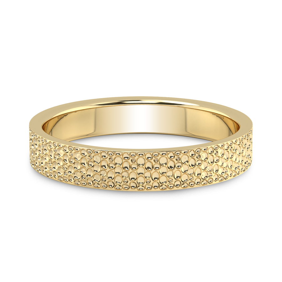 10ct Yellow Gold Sculpted Men's Band front image