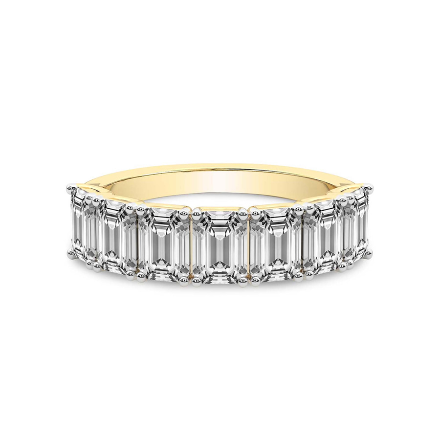 9ct Yellow Gold Marcela Emerald Lab Diamond Anniversary Band (1 Ct. Tw.) front image