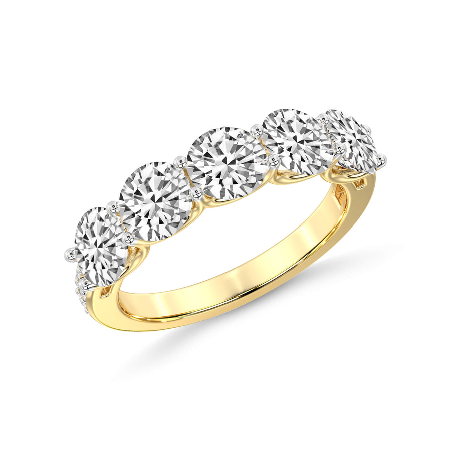 10kt Yellow Gold Camille Round Lab Diamond Anniversary Band (3 Ct. Tw.) right