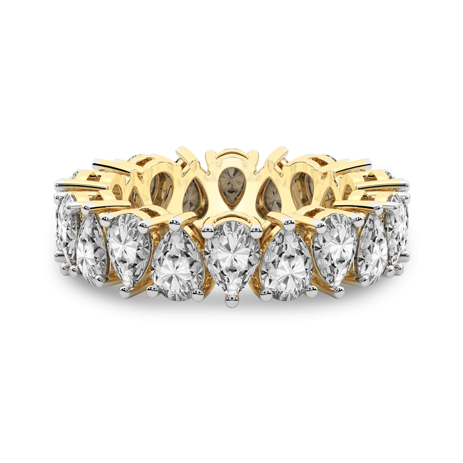 14kt Yellow Gold Fable Pear Lab Diamond Eternity Ring (3 Ct. Tw.) front image