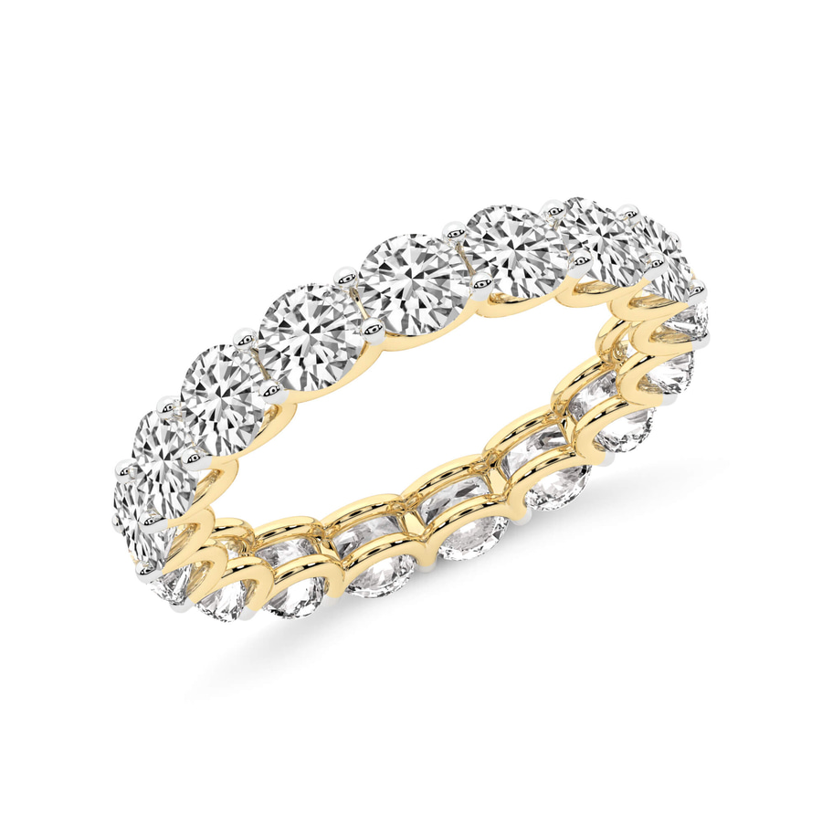 10kt Yellow Gold Neveah Round Lab Diamond Eternity Ring (7 Ct. Tw.) right