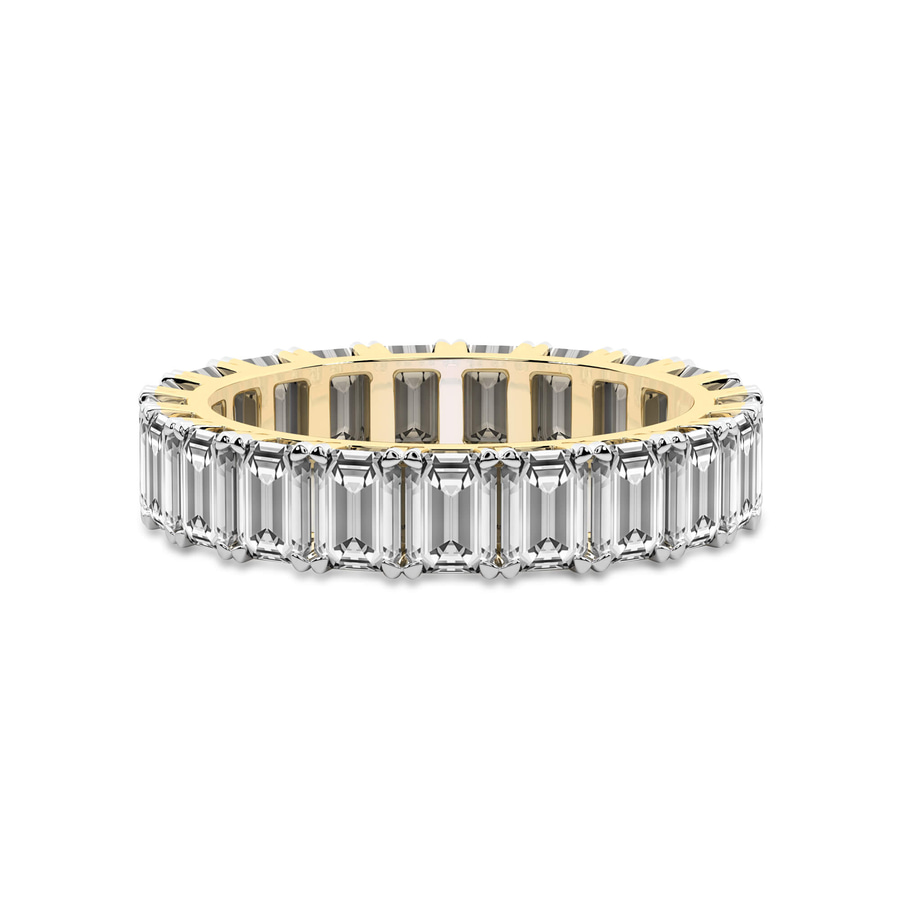 14ct Yellow Gold Riley Emerald Lab Diamond Eternity Ring (5 Ct. Tw.) front image