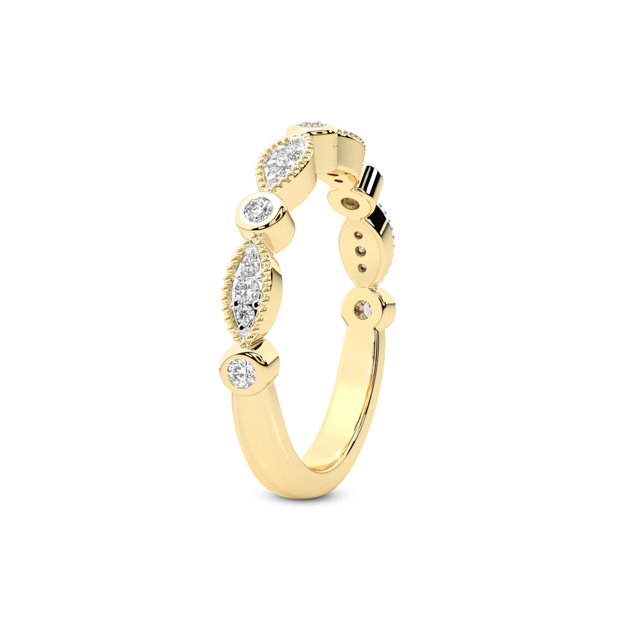 18kt Yellow Gold Rosa Wedding Band (1/6 Ct. Tw.) left