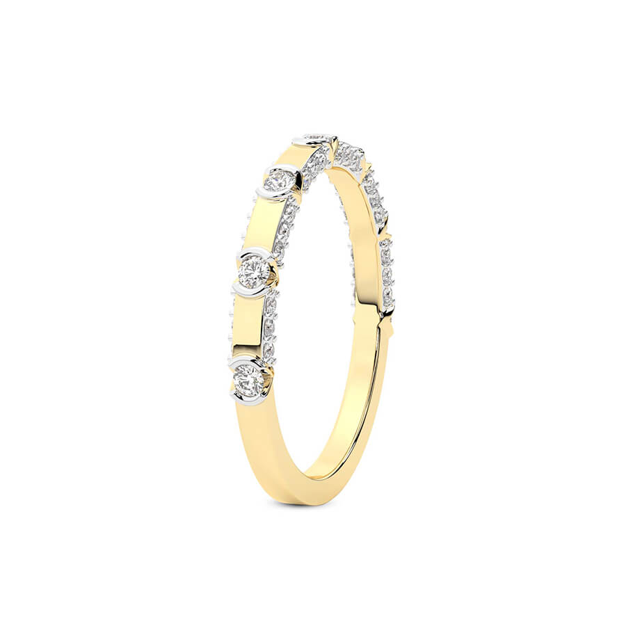 10kt Yellow Gold Solne Wedding Band (3/8 Ct. Tw.) left