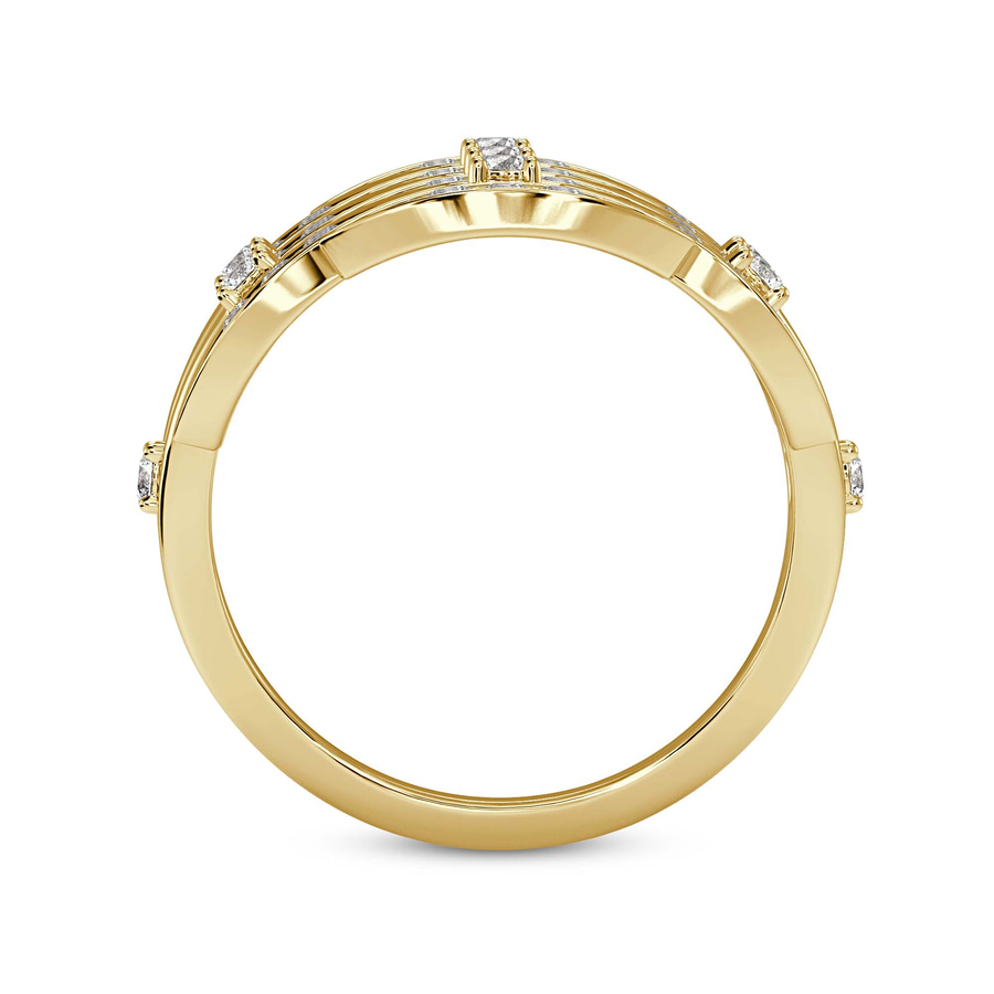 10kt Yellow Gold Intertwined Cocktail Ring (3/4 Ct. Tw.) left