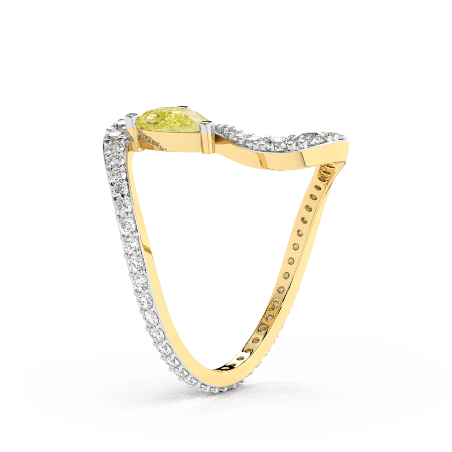 10kt Yellow Gold The Sun and the Stars Colored Lab Diamond Ring (1 3/4 Ct. Tw.) right