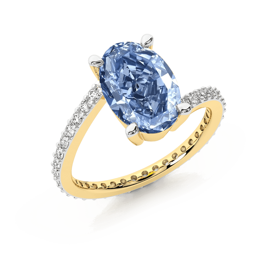 18kt Yellow Gold Skyborne Colored Lab Diamond Ring (3 Ct. Tw.) front image