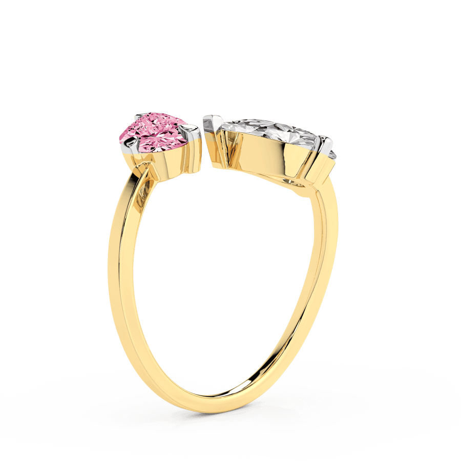10kt Yellow Gold Break of Dawn Colored Lab Diamond Ring (2 Ct. Tw.) right