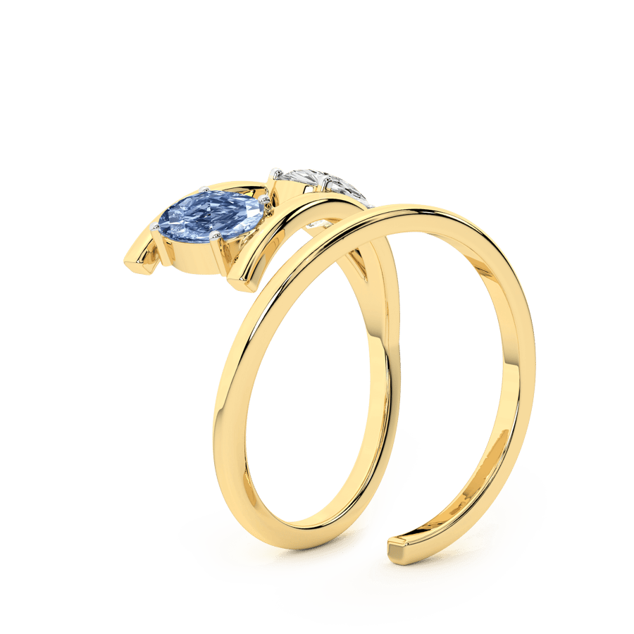 18kt Yellow Gold Before the Rainbow Colored Lab Diamond Ring (1 Ct. Tw.) right