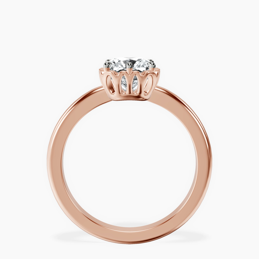 14kt Rose Gold Malissa Solitaire Lab Diamond Ring side right image one