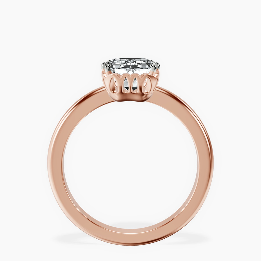 14ct Rose Gold Malissa Solitaire Lab Diamond Ring side right image one