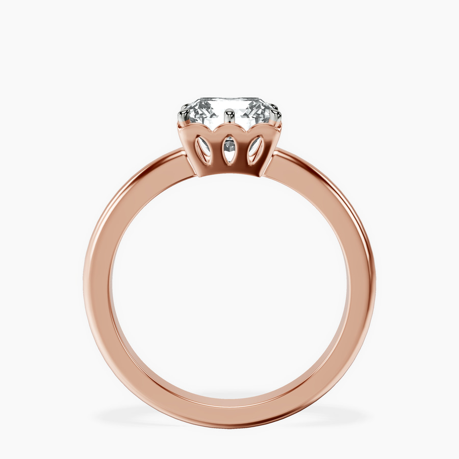 18kt Rose Gold Malissa Solitaire Lab Diamond Ring side right image one
