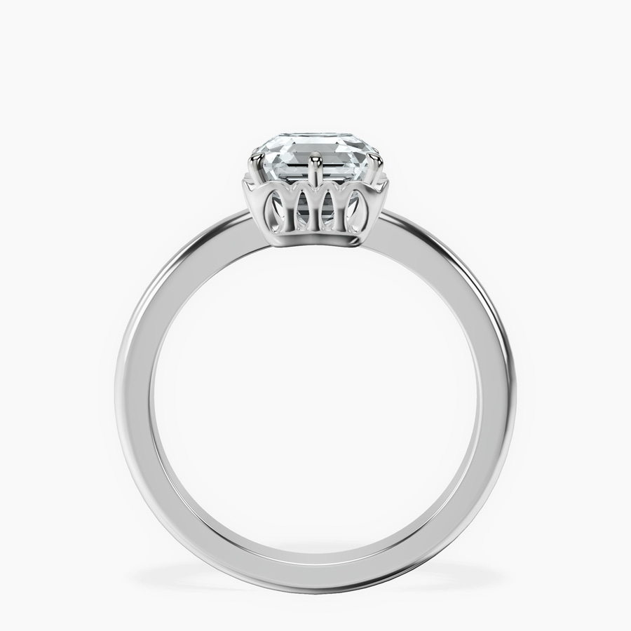 Platinum Malissa Solitaire Lab Diamond Ring side right image one