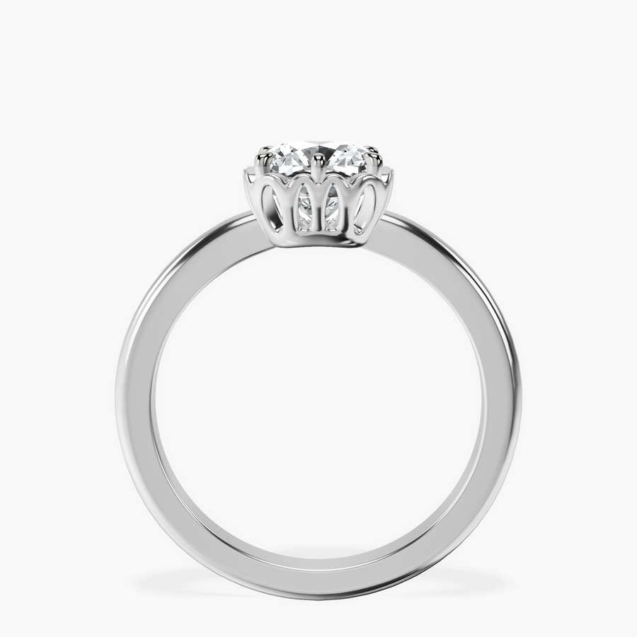 14kt White Gold Malissa Solitaire Lab Diamond Ring side right image one