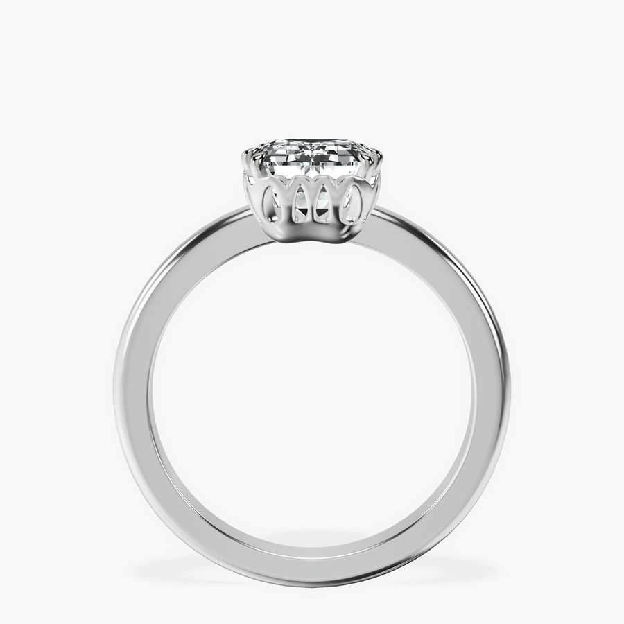 Platinum Malissa Solitaire Lab Diamond Ring side right image one