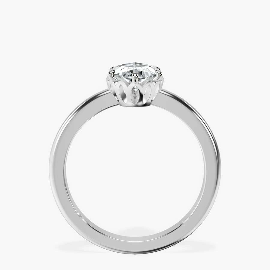 Platinum Malissa Solitaire Lab Diamond Ring side right image one