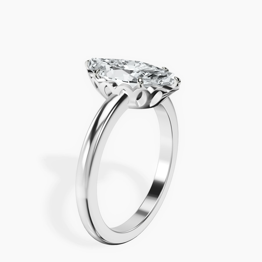 18kt White Gold Malissa Solitaire Lab Diamond Ring standing product image one