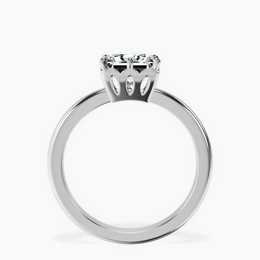 14kt White Gold Malissa Solitaire Lab Diamond Ring side right image one