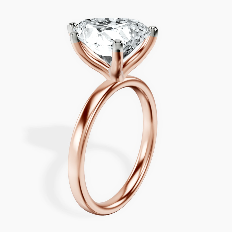 10kt Rose Gold Four Prong Solitaire 2mm Lab Diamond Ring standing product image one