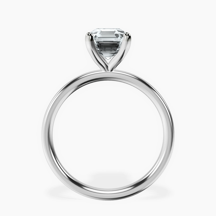 Platinum Four Prong Solitaire 2mm Lab Diamond Ring side right image one