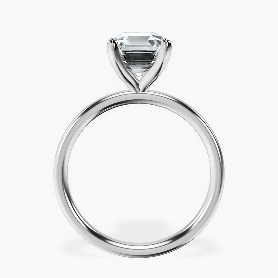 Platinum Four Prong Solitaire 2mm Lab Diamond Ring side right image one