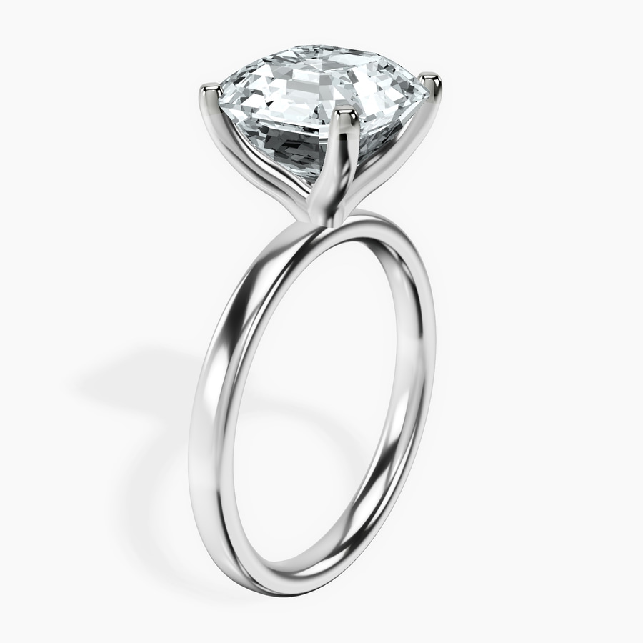 Platinum Four Prong Solitaire 2mm Lab Diamond Ring standing product image one