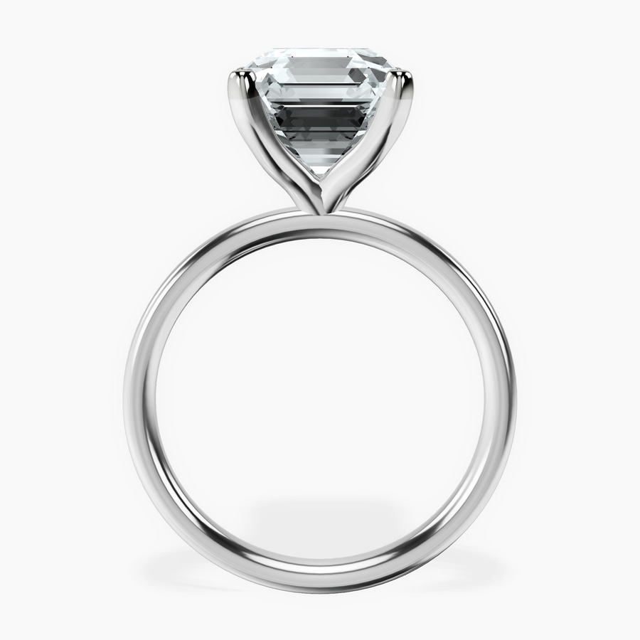 Platinum Four Prong Solitaire 2mm Lab Diamond Ring side right image one