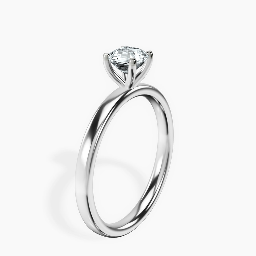 18ct White Gold Four Prong Solitaire 2mm Lab Diamond Ring standing product image one