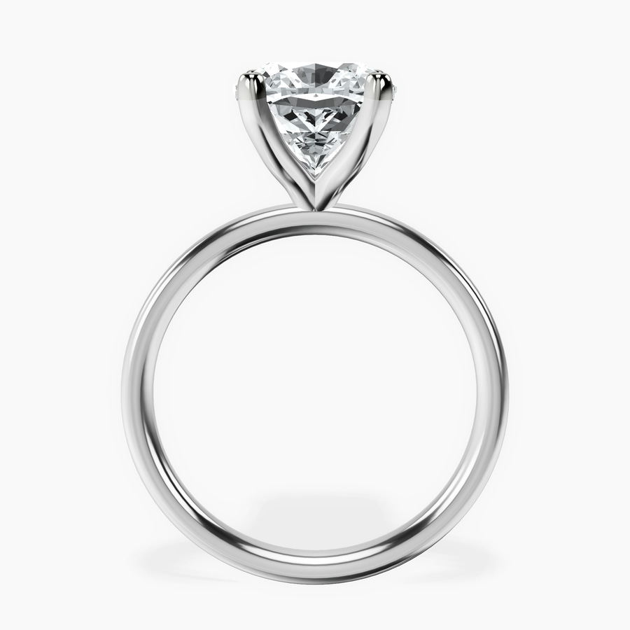 Platinum Four Prong Solitaire 2mm Lab Diamond Ring side right image one