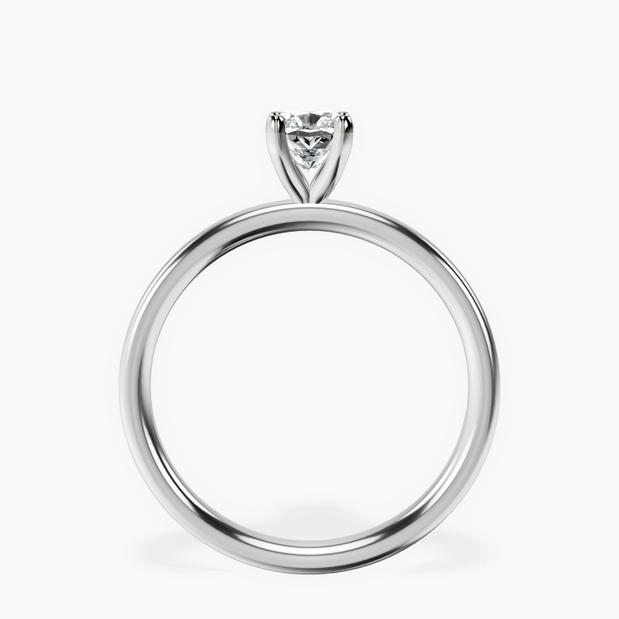 Platinum Four Prong Solitaire 2mm Lab Diamond Ring side right image one